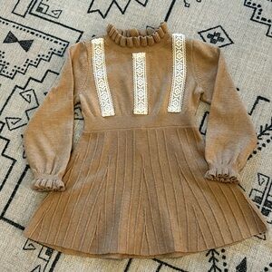 Janie & Jack Beige Sweater Dress 18-24mos